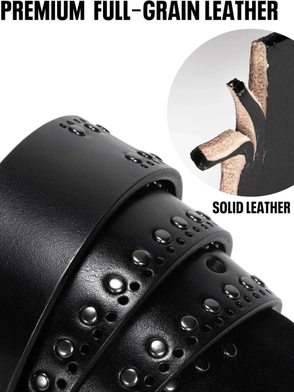 Vintage Western Leather Belt with Studs & Silver Buckle | Perfect for Rodeo